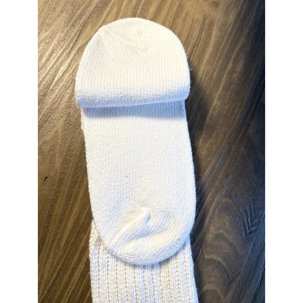 Vintage Baggies Slouch Crew Socks Men 9-11 White Ribbed Made in USA 2pk New
